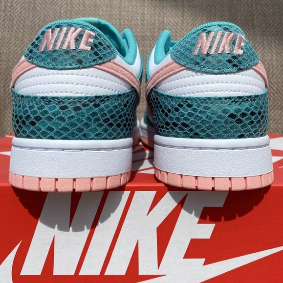 Nike dunk low snakeskin washed teal bleached coral - Picture 5 of 6